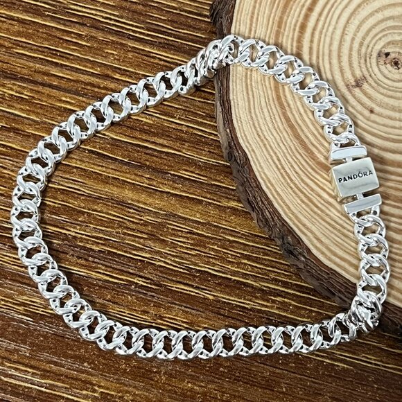 Pandora Timeless Pavé Cuban Chain Bracelet - Picture 1 of 2